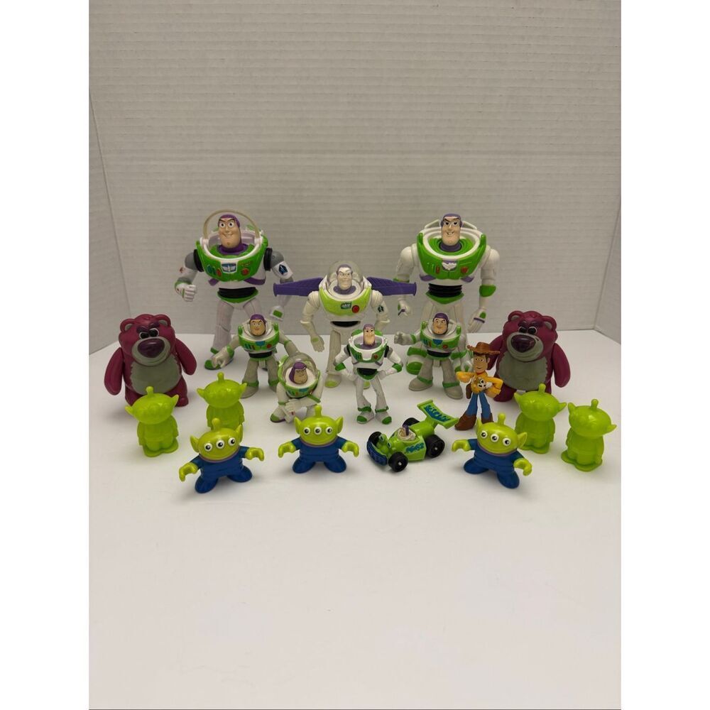 Disney Pixar Toy Story Buzz Lightyear Woody Aliens Lotso Vintage Lot of 18
